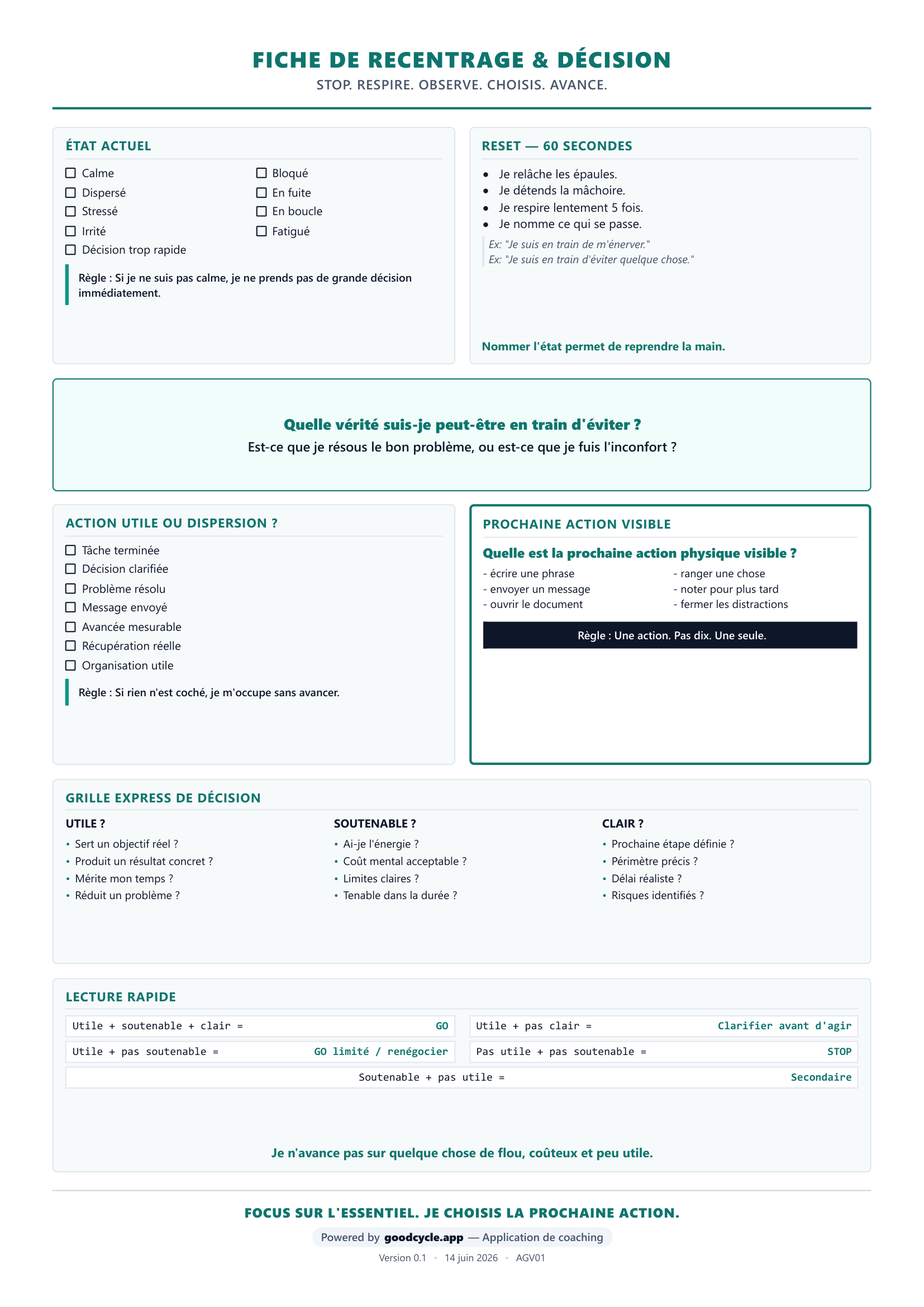 Fiche de développement personnel — page 1